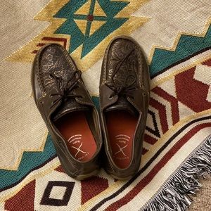 Leather Twisted X shoes🌵